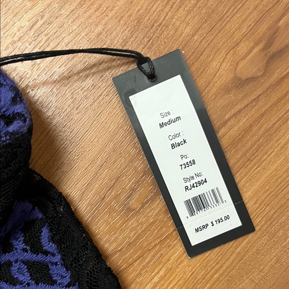 Romeo & Juliet Couture Black and Blue Lace Kids Dress - Picture 2 of 4